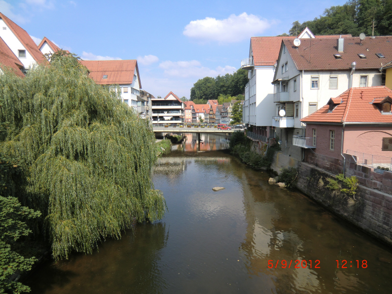 0002+Calw-Bad Liebenzell+die Nagold in Calw